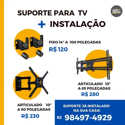 Suporte para TV + Instalação Profissional