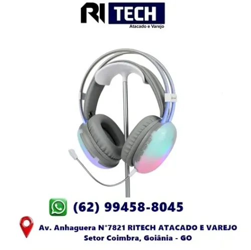 Fone de Ouvido Sem Fio Bluetooth com Microfone RGB PEI-680