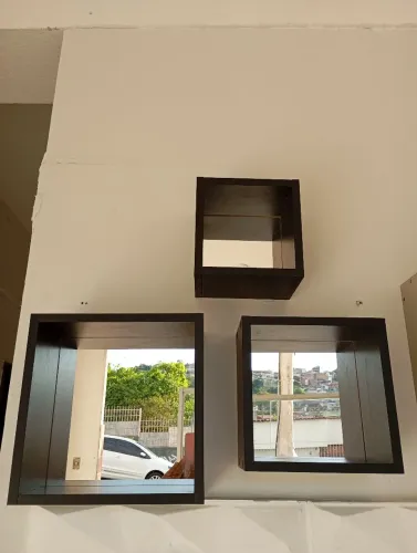 Trio de nichos MDF 15MM com espelho novo de fábrica 
