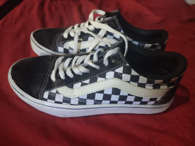 Vans old Skool Checkerboard Preto/Branco - Original Tam.35