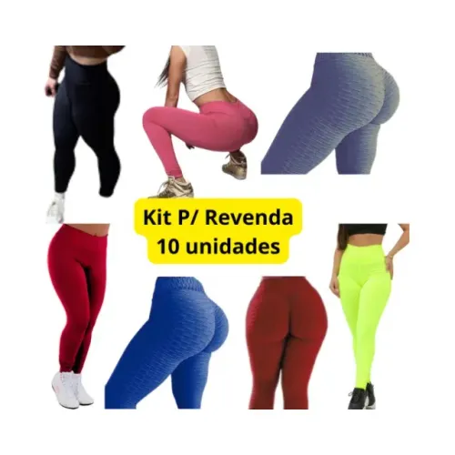 Calças legging de academia para revenda (cores e tamanhos variados)