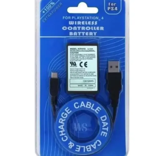 Bateria Para Controle Ps4 2000 Mah + Cabo Usb 4.5mm nova lacrada