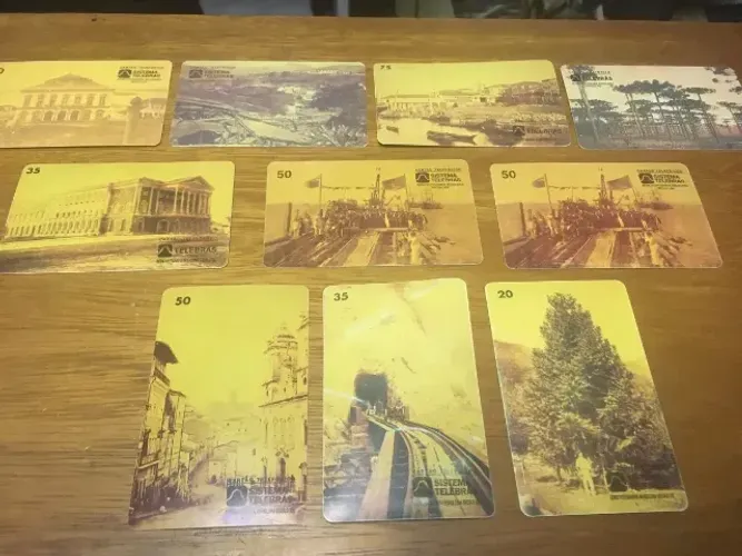 Coleção de 10 Cartões Telefônicos série fotografia Brasileira 