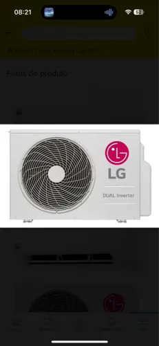 Ar Condicionado 18.000BTU LG Dual Inverter Voice S4-Q18KL31A 220v