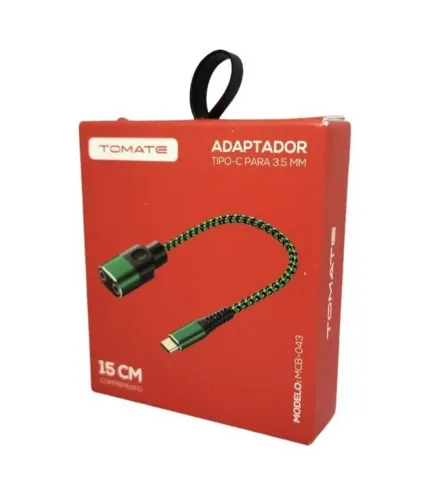 Adaptador Tipo-C para Fone de Ouvido 3.5mm Tomate