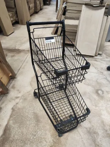 Carrinho de compras 90 litros preto 