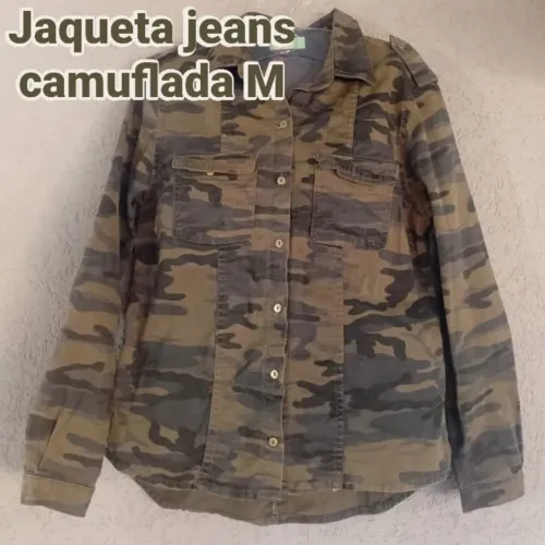 Jaqueta jeans camuflado M