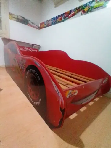 Cama infantil solteiro carros + colchão