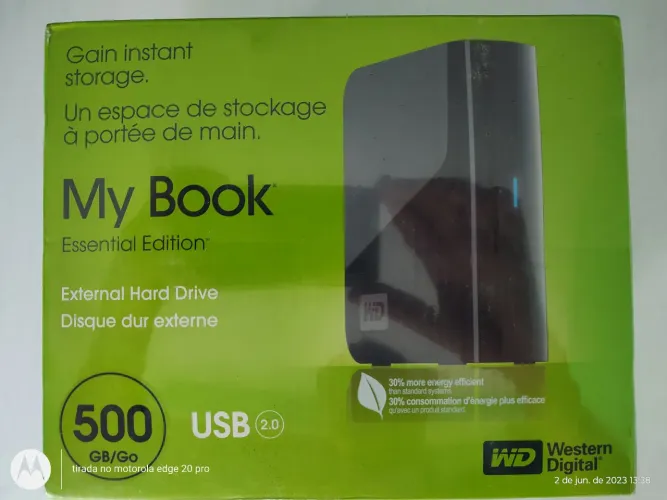 HD Externo Western Digital My Book 500GB USB 2.0