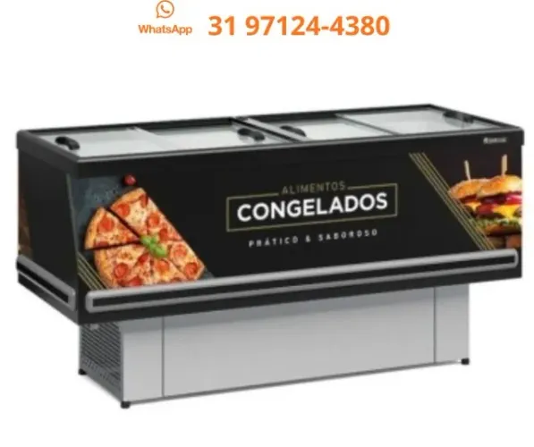 Ilha de Congelados Gelopar 2M Vidro Reto