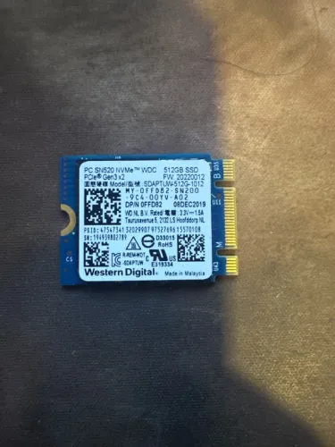 SSD nvme 2230 512gb WD