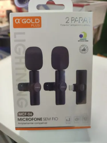 Microfone Sem Fio Para Celular - A'Gold Plus - MCF-06