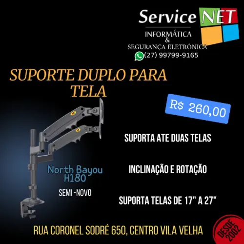 Suporte Duplo para Tela