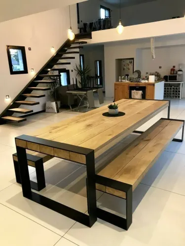 Mesa rustica industrial
