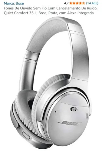 Bose fone de ouvido modelo quiet comfort 35-2 semi novo