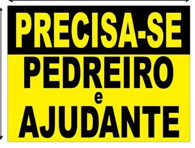 Vaga pedreiro e ajudante 