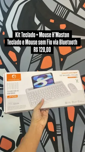 KIT Teclado + Mouse A'Gold H'Maston - Via Bluetooth | Novo / Lacrado | Loja Fisica