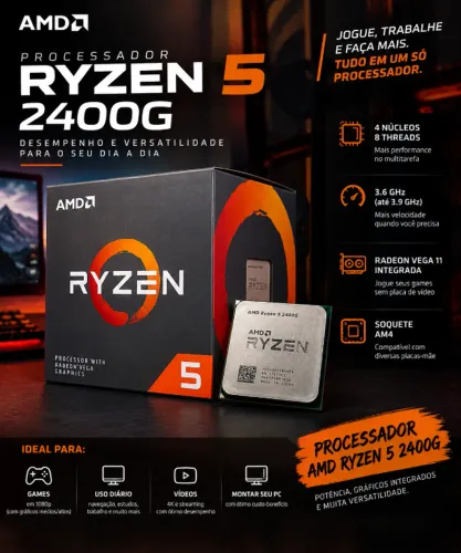 PROCESSADOR AMD RYZEN 5 2400G