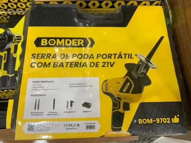 Serra de poda a bateria 21V com 2 baterias - BOM-9702 Bomvink
