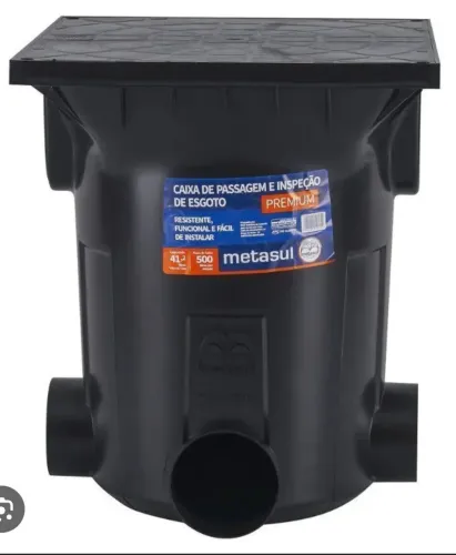 CAIXA DE ESGOTO PREMIUM METASUL 41,2L - NOVA!