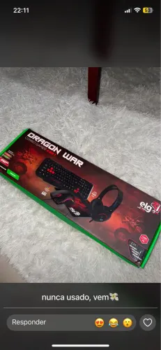 Kit teclado mouse e fone 