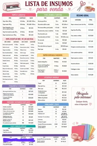 Insumos de papelaria 