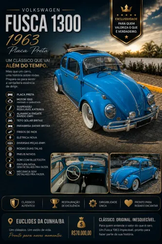 Volkswagen Fusca 1300 1963