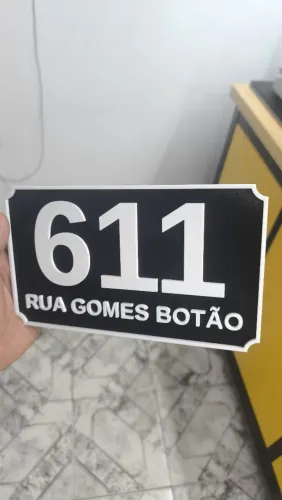 Placa numérica Residencial 22x13 cm