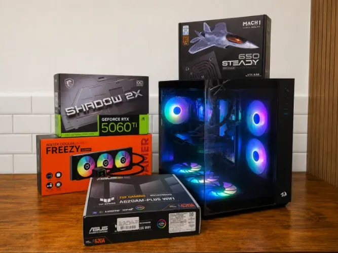 PC Gamer Novo montado dia 19 com peças Novas DDR5
