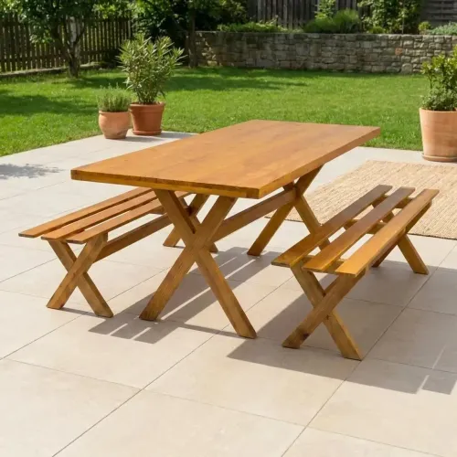 Mesa para área externa madeira maciça.