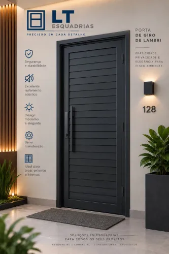 Portas e Janelas em esquadrias de alumínio linha Suprema