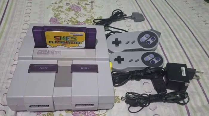 SUPER NINTENDO COMPLETO + CARTUCHO EVERDRIVE COM TODA A BIBLIOTECA DO SNES