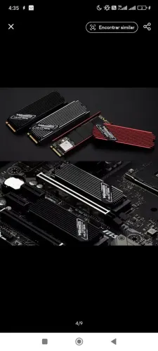 Dissipador SSD NVMe M.2 2280 com alumínio e thermal pad para resfriamento PC