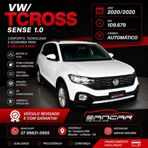 Volkswagen T-Cross Sense 1.0 TSI Flex 5P Aut. 2020