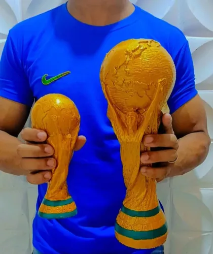 Kit taça copa do mundo tamanho real pai e filho