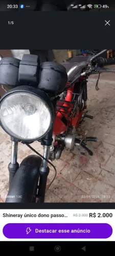 Cel. Shineray 50 cc