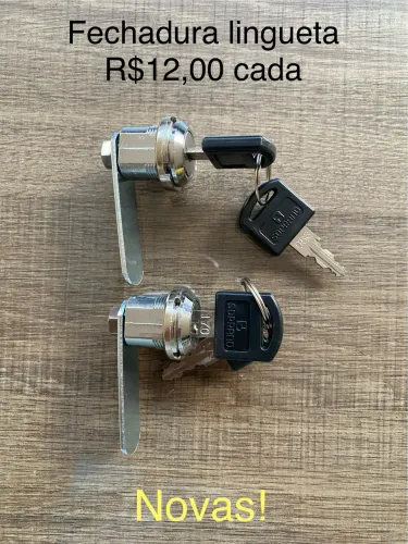 Kit 2 fechaduras tipo lingueta 