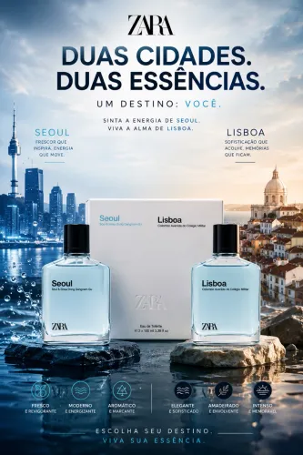 PERFUME ZARA SEOUL EDT 100 ML + LISBOA EDT 100 ML