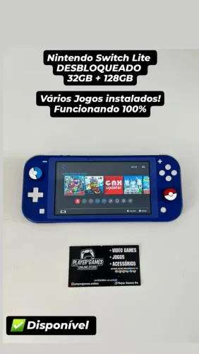Nintendo Switch Lite DESBLOQUEADO!! (Aceito Cartão)