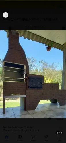 Churrasqueira nova so nao vem o forno mas da pra adaptar vem com o fogão a lenha
