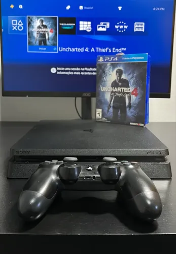 Ps4 Slim 1TB Revisado + 1 Jogos de Brinde - Seminovo