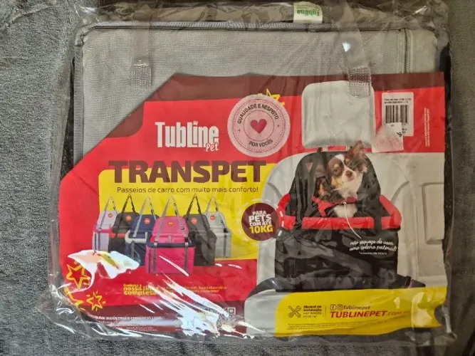Assento Pet de Carro Transpet Tubline (Até 10kg)