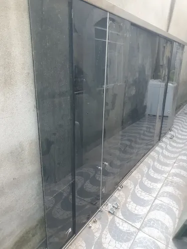 Fechamento de vidro 12mm tamanho 180x400