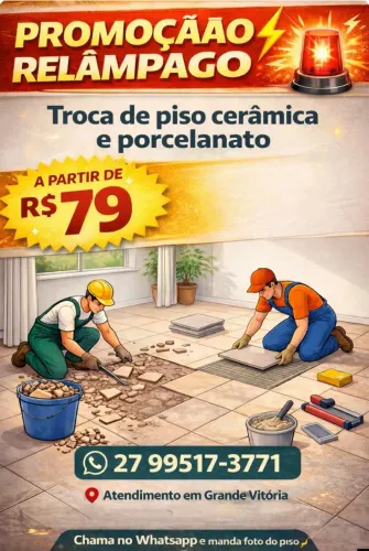Especialistas em troca de piso quebrado cerâmica e porcelanato 