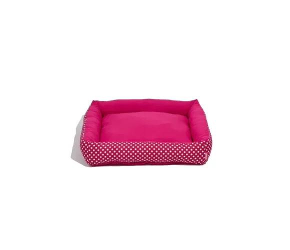 Cama Spike Polka Rosa para Cães e Gatos