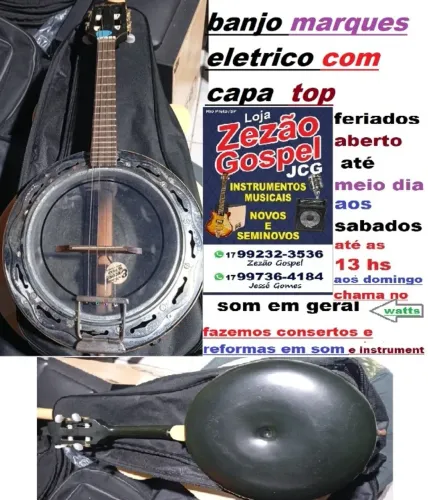 banjo marques eletrico       590,rs troco por celular,tv ,frizzer, som video game,instrume