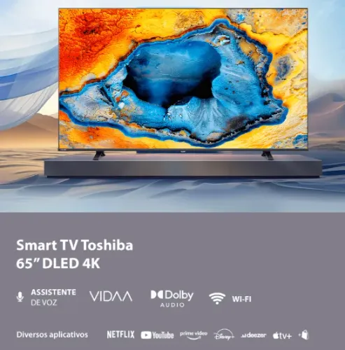 Smart TV Toshiba DLed 4K 65 Polegadas