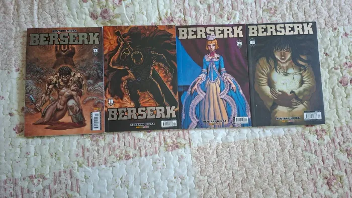 Mangá Berserk com 4 volumes: 13/19/20/29