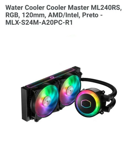 Vende-se Water Cooler Cooler Master ML240RS, RGB, 120mm, AMD/Intel, Preto