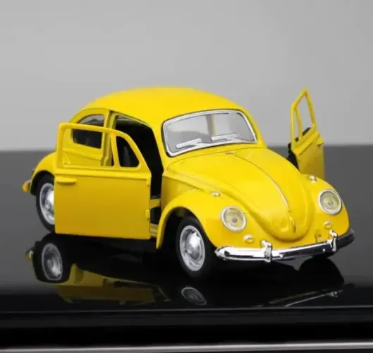 Carrinho De Ferro Fusca Clássico Miniatura 1:32